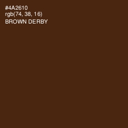 #4A2610 - Brown Derby Color Image